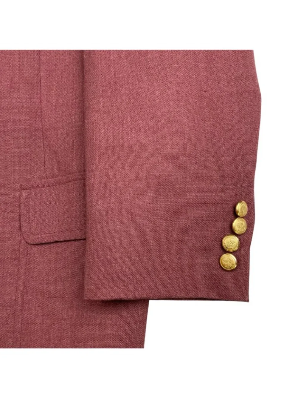 VTG NEW 1960's Stanley Blacker Men’s Gold Buttons 2-Button Blazer Red • 40S